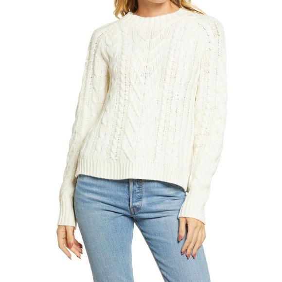 Cotton Emporium Sweaters - NWT Cotton Emporium Women's Cable Knit Pullover Sweater M Ivory